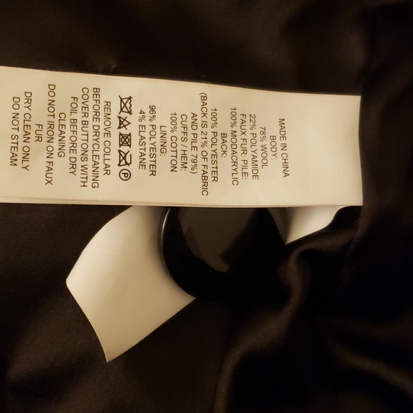 NWT Kate Spade Faux Fur Collar Velvet Trim Coat - Picture 10 of 13